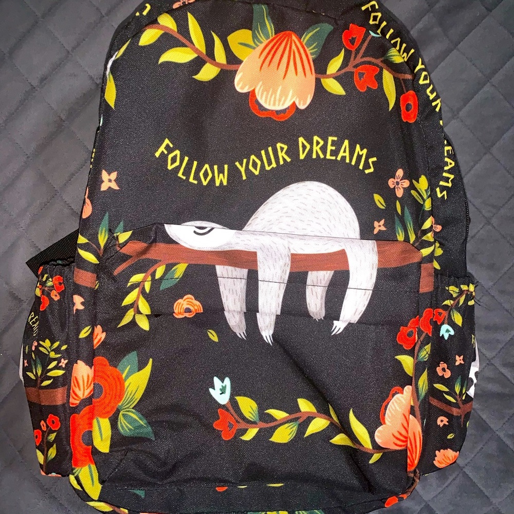 No Brand Girls Youth Kids Floral Backpack “Follow Your Dreams”